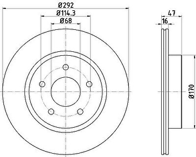 Textar 92278103 тормозной диск на NISSAN X-TRAIL (T32_)