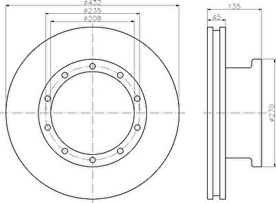 Textar 93087100 тормозной диск на MAN E 2000