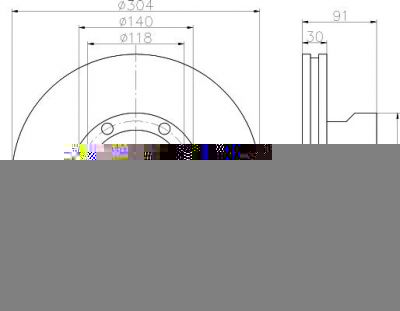 Textar 93087400 тормозной диск на MERCEDES-BENZ T2/LN1 фургон/универсал