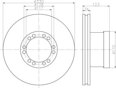 Textar 93142400 тормозной диск на DAF LF 45