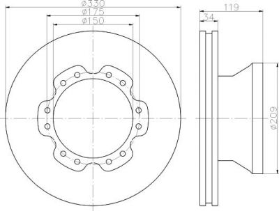 Textar 93142600 тормозной диск на DAF LF 45