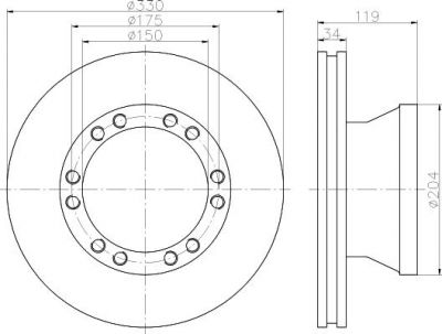 Textar 93187800 тормозной диск на DAF LF 45