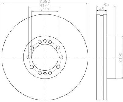 Textar 93192000 тормозной диск на RENAULT TRUCKS Midlum