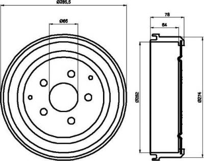 Textar 94008300 тормозной барабан на VW TRANSPORTER III автобус