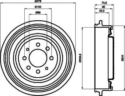 Textar 94013700 тормозной барабан на RENAULT SCЙNIC I (JA0/1_)