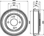 Textar 94015300 тормозной барабан на HONDA CIVIC VII седан (ES)