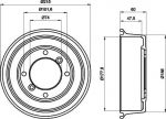 Textar 94017100 тормозной барабан на AUSTIN MINI