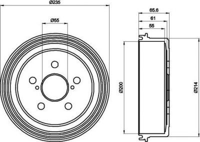 Textar 94017900 тормозной барабан на TOYOTA CALDINA (ST19_, ET19_, CT19_, AT19_)