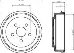 Textar 94018000 тормозной барабан на TOYOTA CAMRY Station Wagon (_V2_)