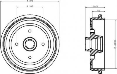 Textar 94020600 тормозной барабан на NISSAN MICRA I (K10)