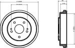Textar 94023000 тормозной барабан на HONDA CR-V I (RD)