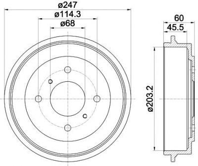 Textar 94023200 тормозной барабан на NISSAN PRIMERA (P10)