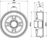 Textar 94026800 тормозной барабан на NISSAN MICRA III (K12)