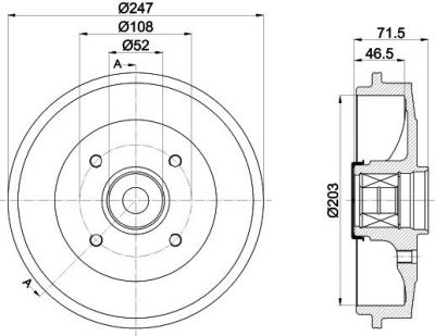 Textar 94041500 тормозной барабан на PEUGEOT 206 SW (2E/K)