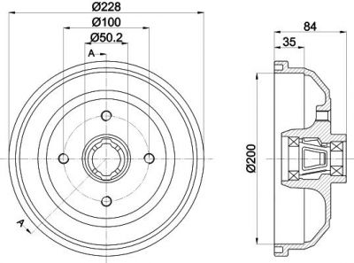 Textar 94042300 тормозной барабан на OPEL CORSA B (73_, 78_, 79_)