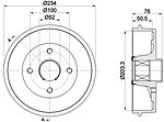 Textar 94042400 тормозной барабан на RENAULT CLIO II (BB0/1/2_, CB0/1/2_)