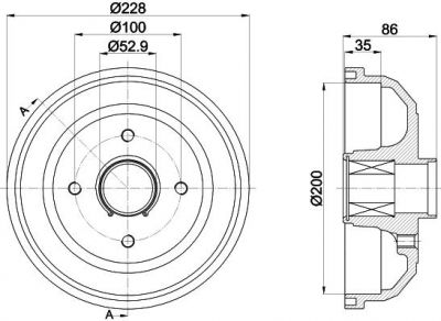 Textar 94042500 тормозной барабан на OPEL CORSA C (F08, F68)