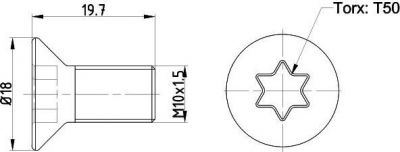 Textar TPM0016 болт, диск тормозного механизма на FORD MONDEO IV седан (BA7)