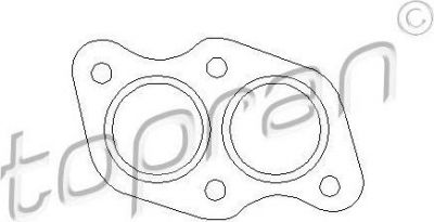 Topran 100 706 прокладка, труба выхлопного газа на AUDI 80 (81, 85, B2)