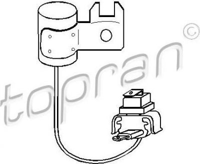 Topran 101 020 конденсатор, система зажигания на AUDI 80 (81, 85, B2)