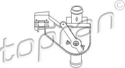 Topran 102 654 регулирующий клапан охлаждающей жидкости на VW PASSAT (32B)