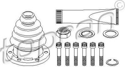 Topran 102 813 комплект пылника, приводной вал на VW GOLF III (1H1)