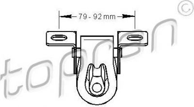 Topran 103 025 кронштейн, глушитель на VW GOLF III (1H1)