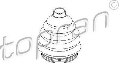 Topran 103 033 пыльник, приводной вал на AUDI TT Roadster (8J9)