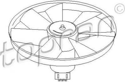 Topran 103 135 вентилятор, охлаждение двигателя на VW PASSAT Variant (3A5, 35I)