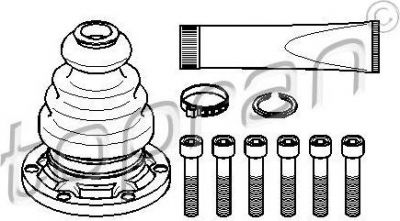 Topran 103 688 комплект пылника, приводной вал на VW PASSAT (32B)