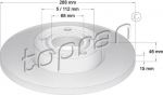 Topran 103 755 тормозной диск на AUDI A4 Avant (8D5, B5)