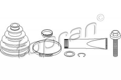 Topran 104 336 комплект пылника, приводной вал на HONDA CIVIC IX (FK)