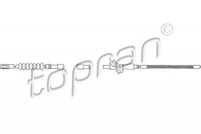 Topran 104 346 трос, стояночная тормозная система на AUDI 80 (89, 89Q, 8A, B3)