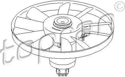 Topran 107 012 вентилятор, охлаждение двигателя на VW PASSAT Variant (3A5, 35I)