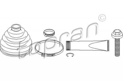 Topran 107 079 комплект пылника, приводной вал на VW PASSAT Variant (3B6)
