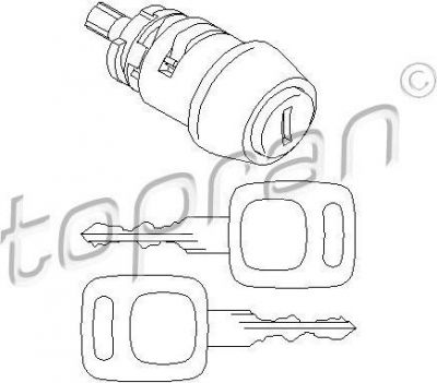 Topran 107 090 замок, замок-выключатель на AUDI 80 (81, 85, B2)