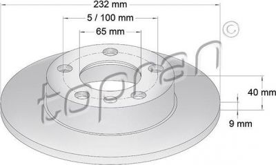 Topran 107 683 тормозной диск на SKODA FABIA Combi