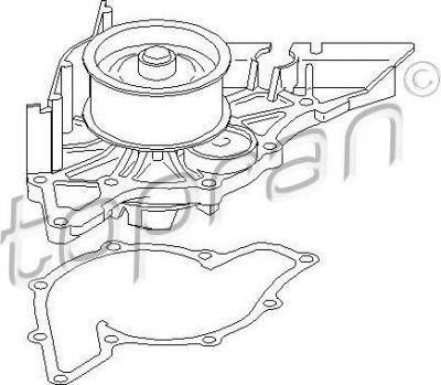 Topran 107 817 водяной насос на AUDI A6 Avant (4B5, C5)