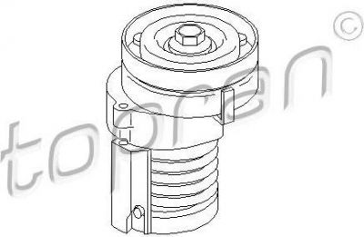 Topran 108 221 натяжитель ремня, клиновой зубча на VW GOLF IV (1J1)