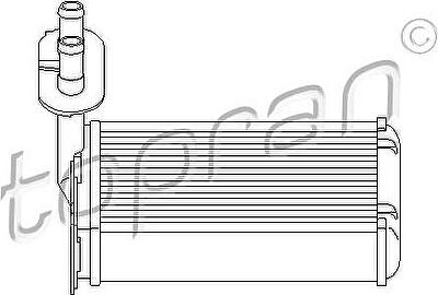 Topran 108 613 теплообменник, отопление салона на VW PASSAT Variant (3A5, 35I)