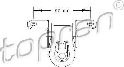 Topran 108 644 кронштейн, глушитель на VW PASSAT Variant (3A5, 35I)