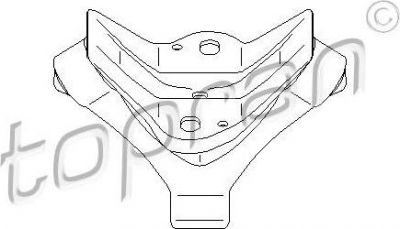 Topran 108 731 кронштейн, глушитель на VW GOLF IV (1J1)