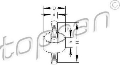 Topran 108 765 кронштейн, топливный насос на VW PASSAT (32B)