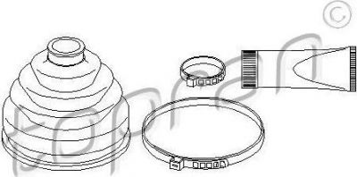 Topran 108 931 комплект пылника, приводной вал на VW PASSAT Variant (3B6)