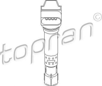 Topran 109 039 катушка зажигания на SKODA OCTAVIA (1Z3)