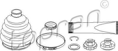 Topran 109 410 комплект пылника, приводной вал на SEAT IBIZA IV (6L1)