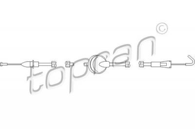 Topran 109 450 трос, замок двери на VW PASSAT Variant (3B6)