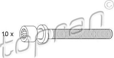 Topran 109 546 комплект болтов головки цилидра на VW GOLF III (1H1)