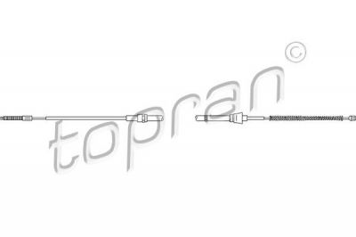Topran 109 818 трос, стояночная тормозная система на VW POLO CLASSIC (6KV2)