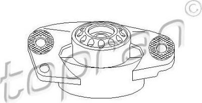 Topran 110 147 опора стойки амортизатора на AUDI A3 (8P1)